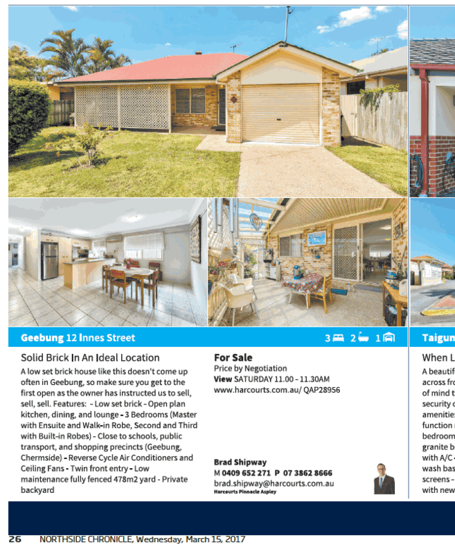 Northside Chronicle Brad Shipway Geebung Real Estate
